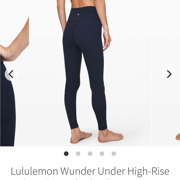 wunder under luxtreme brushed 25" size 2 true navy lululemon nwt - Picture 11 of 16